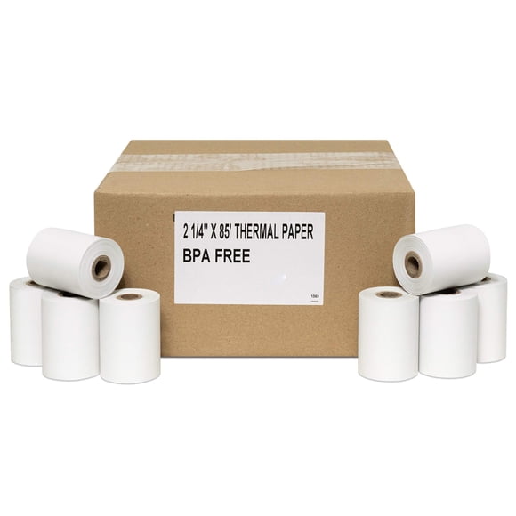 Papel térmico para recibos PosPaperRoll 58 mm x 26 m, 30 rollos, libre de BPA