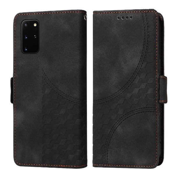 Carcasa FOXDOCK Samsung Galaxy S20 Plus de cuero PU, diseño acolchado clásico, protección contra caídas y rayones