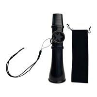 Magideal - Flauta Kazoo, Instrumento Musical De Regalo Con Cordón Y Bolsa De Almacenamiento, Armónica De Juguete Fácil De Aprender Para Violinistas Adultos Amant Negro