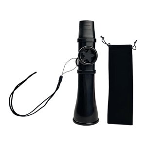 Magideal - Flauta Kazoo, Instrumento Musical De Regalo Con Cordón Y Bolsa De Almacenamiento, Armónica De Juguete Fácil De Aprender Para Violinistas Adultos Amant Negro
