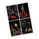 thumbnail image 4 of 4x Adornos De Papel Para Raspar Hojas Para Raspar Negras Dibujo Pintura Para Raspar Esquina De La Calle, 4 of 5