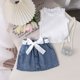 thumbnail image 3 of Conjunto Para Niña De 3 Prendas Polera Y Falda De Mezclilla + Cinturon, 3 of 3