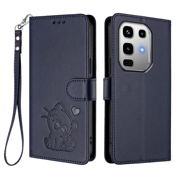 Infinix Note 50 Pro 4G Funda Billetera con Ranuras para Tarjetas, Azul