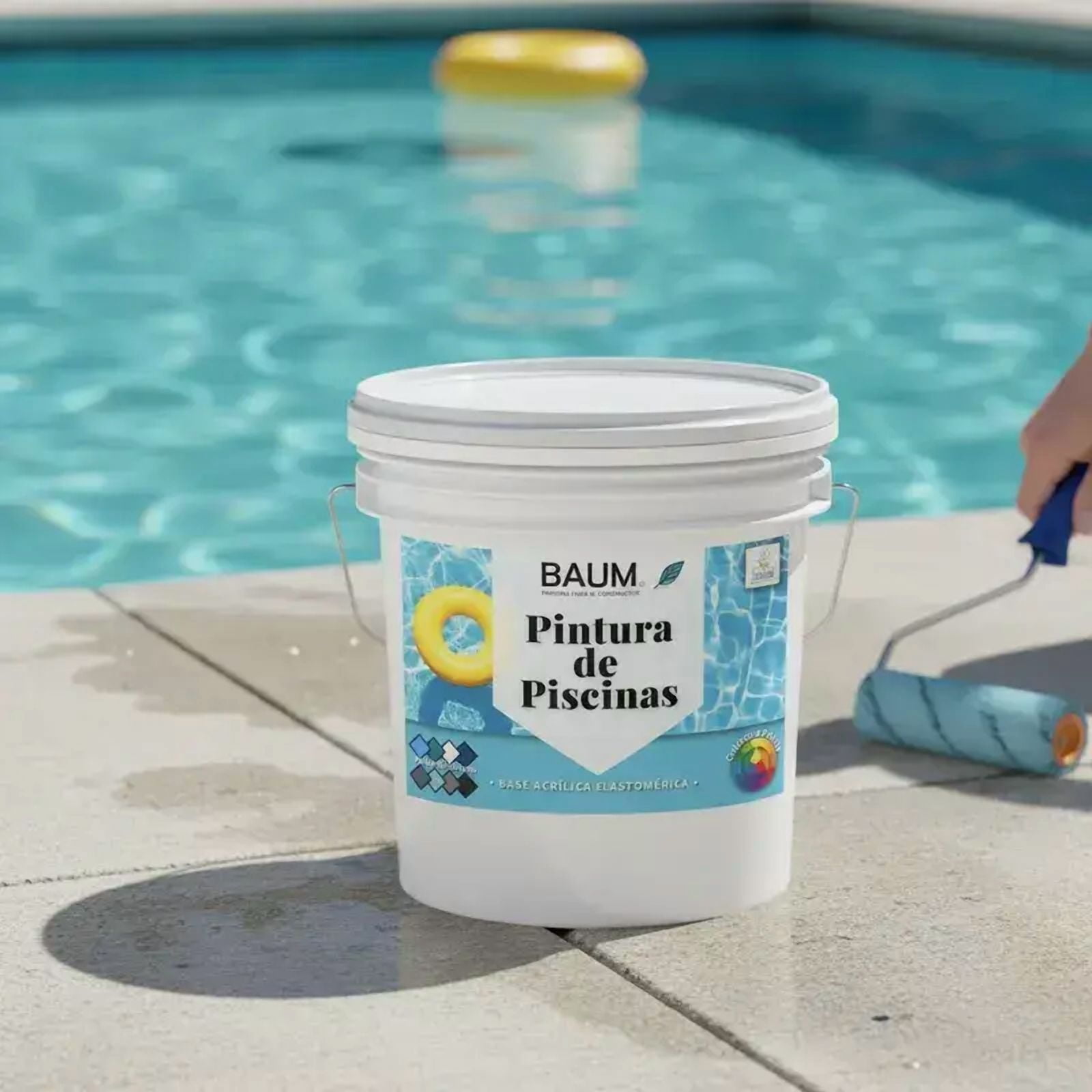 Tineta Pintura para Piscina Resistente y Duradera - Celeste Agua - PP-3 - Pinturas Profesionales Chile