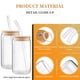 thumbnail image 5 of Juego de vasos de vidrio DWTS DANWEITESI de 16 onzas con tapas y pajitas x4, 5 of 6
