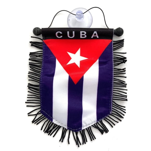 Bandera cubana para espejo retrovisor de coche, decoración del hogar