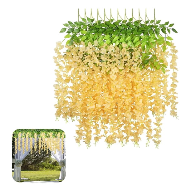 Pack 12 Colgantes Flores Artificiales Guirnaldas Decoración