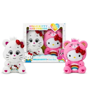 Peluche Care Bears Hello Kitty Loves Cheer Bear 25 Cm Paquete De 2
