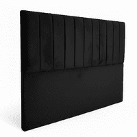 Lore - Respaldo 2 Plazas Líneal Tubular / Negro Felpa