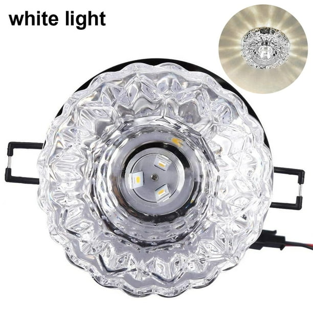 Foco LED de cristal de 5 W para techo, foco decorativo LED para pasillos, pasillos, salas de estar y dormitorios.