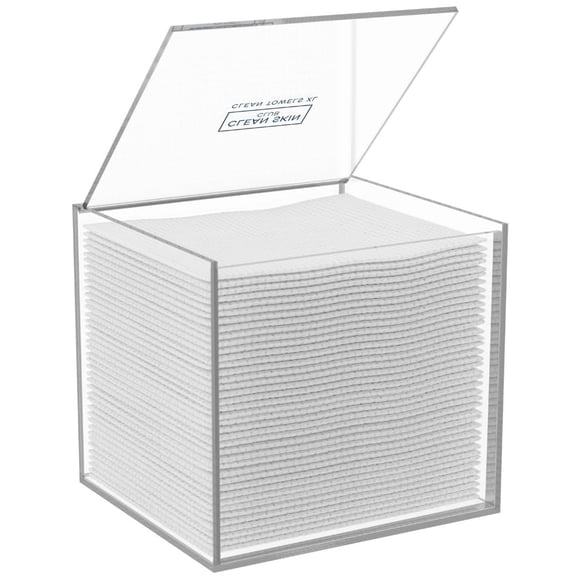 Caja acrílica para toallas limpias XL Clear Clean Skin Club