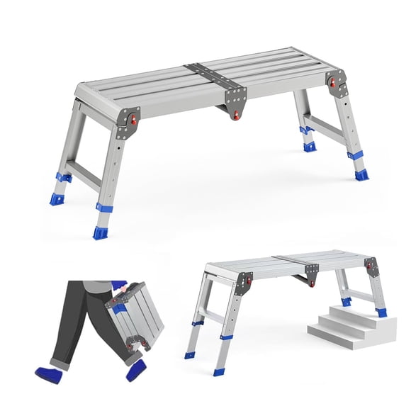 Plataforma De Trabajo Plegable De Aluminio Ajustable 35 50 Cm