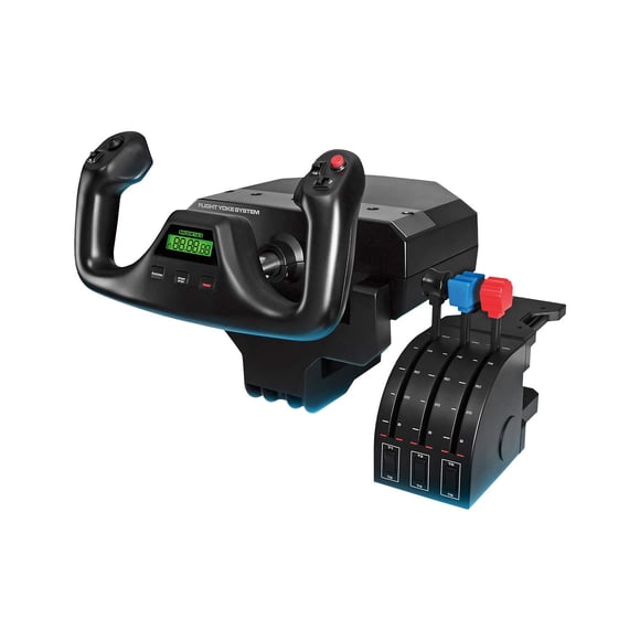 Sistema Flight Yoke Logitech G PRO con Throttle Quadrant negro