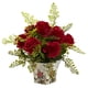 thumbnail image 1 of Maceta floral casi natural con pelo de rosa y doncella, 33 cm de altura, 1 of 4