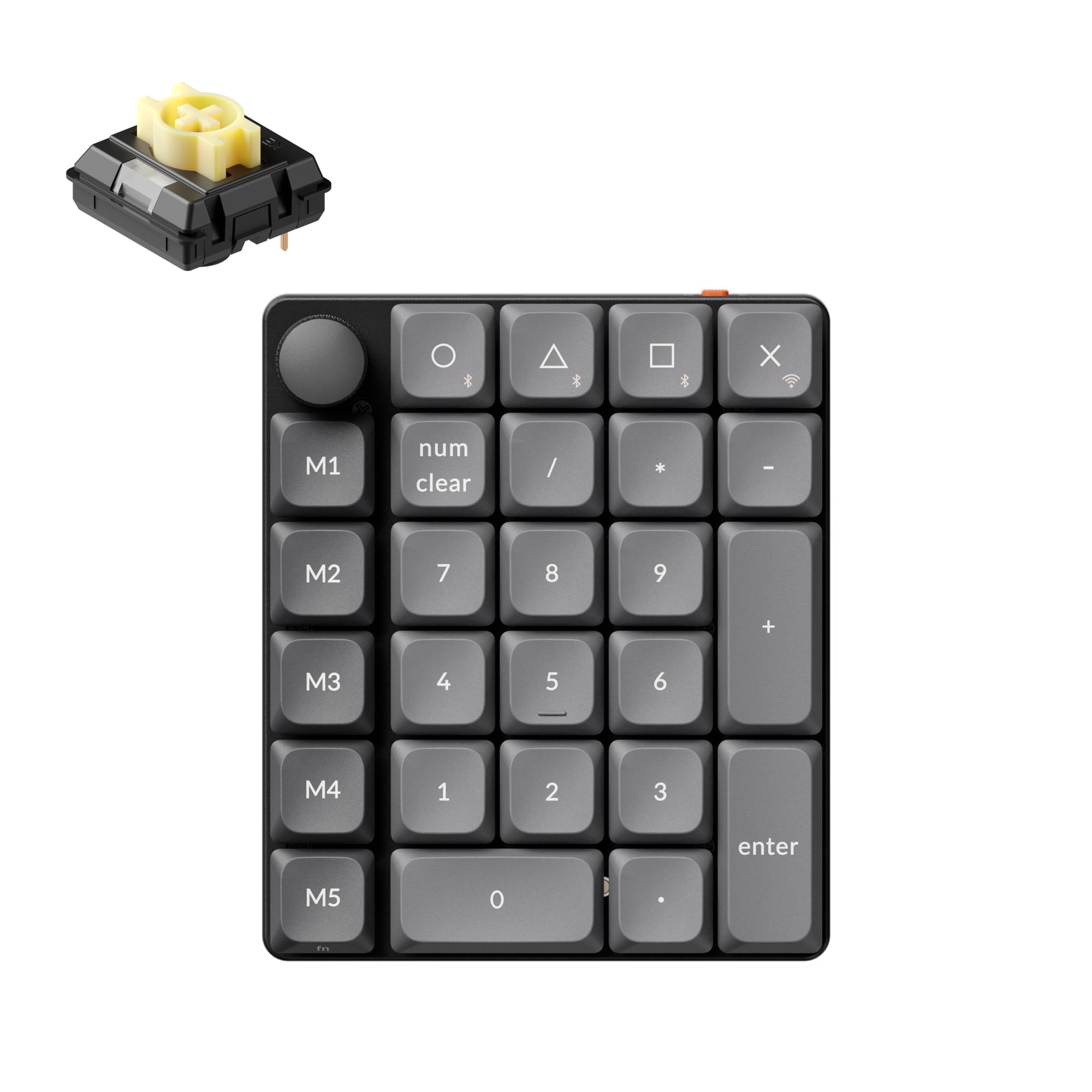 Teclado Numérico Inalámbrico De Perfil Bajo Keychron K0 Max Con Botón Rgb