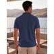 thumbnail image 3 of INSPIRE CHIC Camisa Polo de Hombre de Manga Corta Elástica Sólida Casual para Golf XL Azul Oscuro, 3 of 5