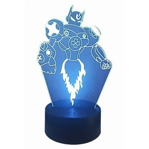 Lelumania - Lampara Ilusion 3D Robot De 7 Colores, Base Touch