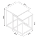 thumbnail image 3 of Mesa De Centro Mesa Auxiliar Mesa Lateral Living Set Rustica, 3 of 3