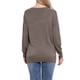 thumbnail image 3 of INSPIRE CHIC Suéter de Cuello en V para Mujer, Jersey Ligero de Manga Larga Casual, Tops de Punto Suave S Marrón, 3 of 6