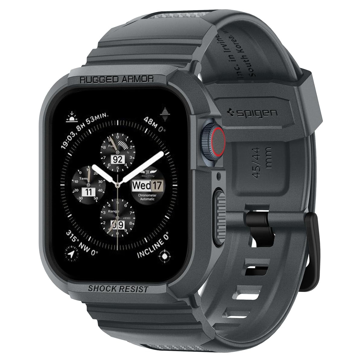 Funda Para Apple Watch Con Correa Spigen Rugged Armor Pro De 45 Mm/44 Mm