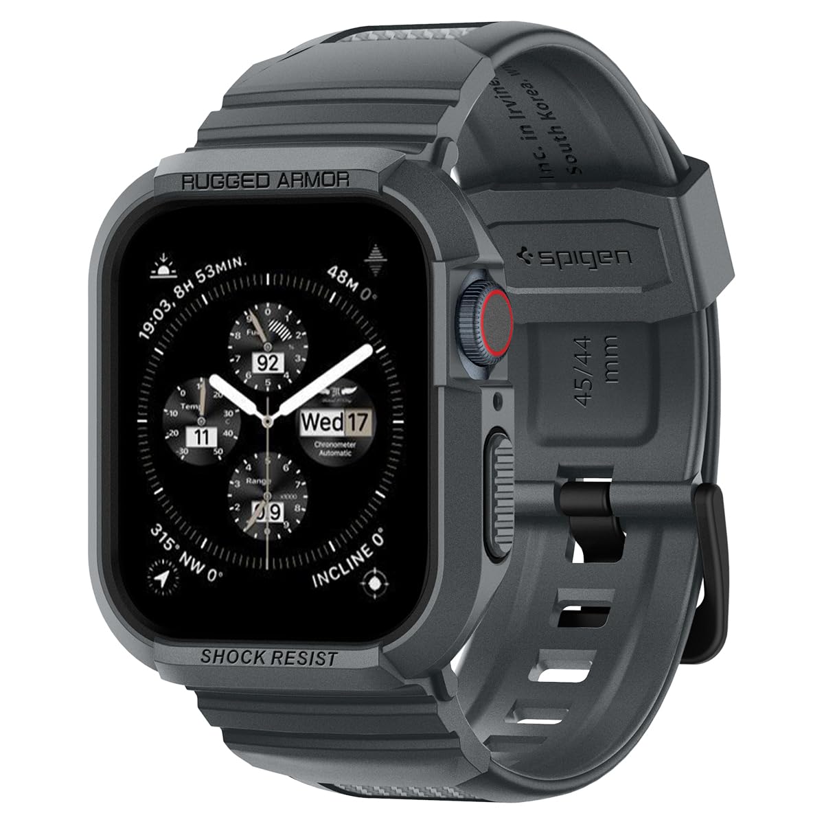 Funda Para Apple Watch Con Correa Spigen Rugged Armor Pro De 45 Mm/44 Mm