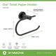 thumbnail image 2 of Portarrollos de pared Symmons Dia 353TP-MB negro, 2 of 4