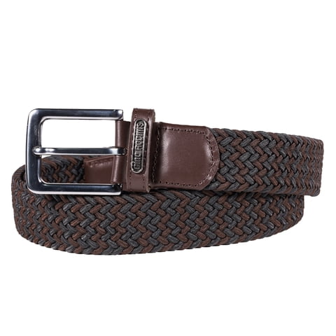 Gino Rodinis - Cinturón Elasticado Hombre 2516 Talla S-M Negro/Marron