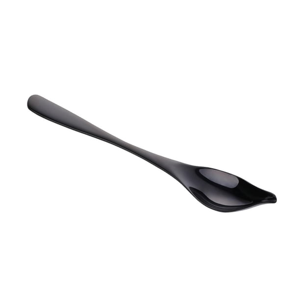 Saucier Spoon Honey Sauce Cucharas De Metal Para El Hogar Restaurante Platos Decorativos Negro