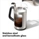 thumbnail image 5 of Cafetera francesa OXO Brew de acero inoxidable, 950 ml, 5 of 9
