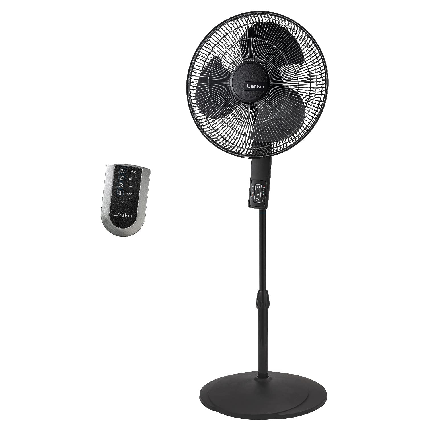 Ventilador De Pedestal Lasko S16612 Oscilante De 4 Velocidades Con Control Remoto De 16 Pulgadas