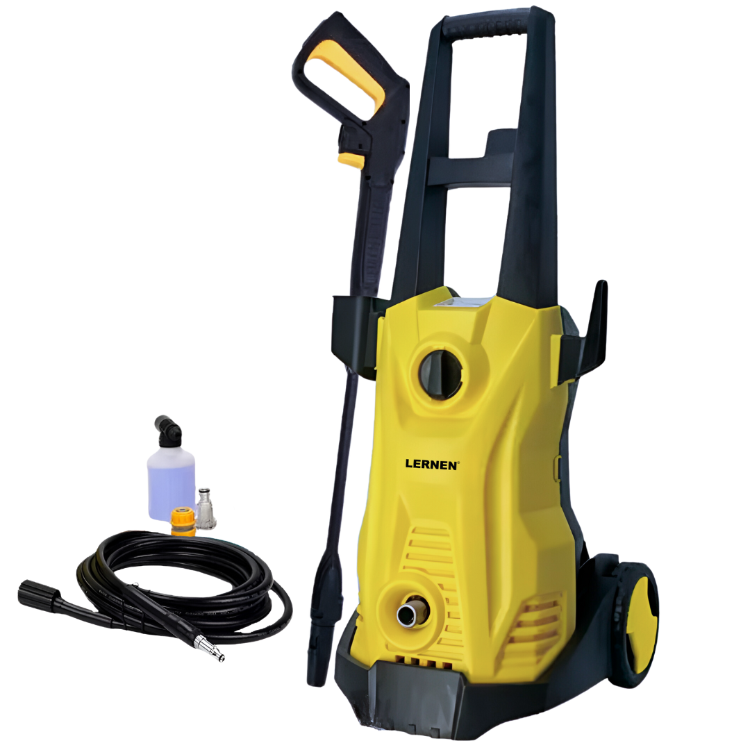 Lernen - Hidrolavadora 1600W Con Jabonera Espumador 120 Bar