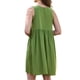 thumbnail image 3 of INSPIRE CHIC Vestido sin mangas de lino para el verano de las mujeres con escote en V y botones XL Oliva, 3 of 6