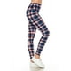 thumbnail image 4 of Saronite Leggings de Yoga de Cintura Alta con Estampado a Cuadros Azules y Rosas, de 5 Pulgadas de Largo y Largo Completo (para Mujer), 4 of 5
