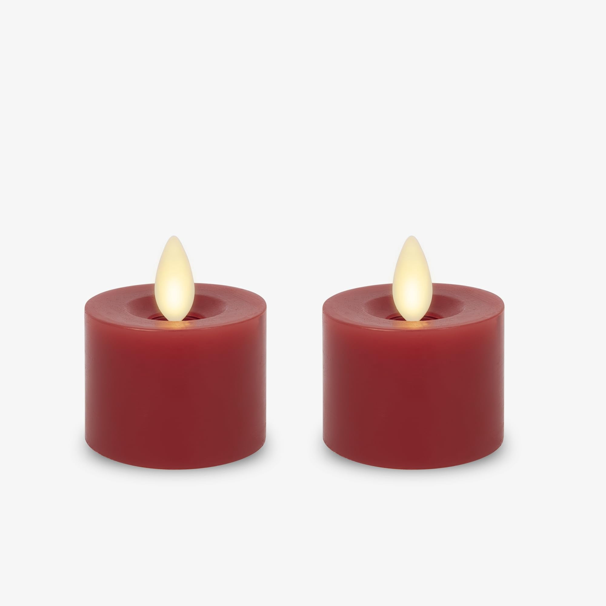 Candelita Luminara Moving Flame Led Sin Llama, Paquete De 2 Unidades, Color Rojo