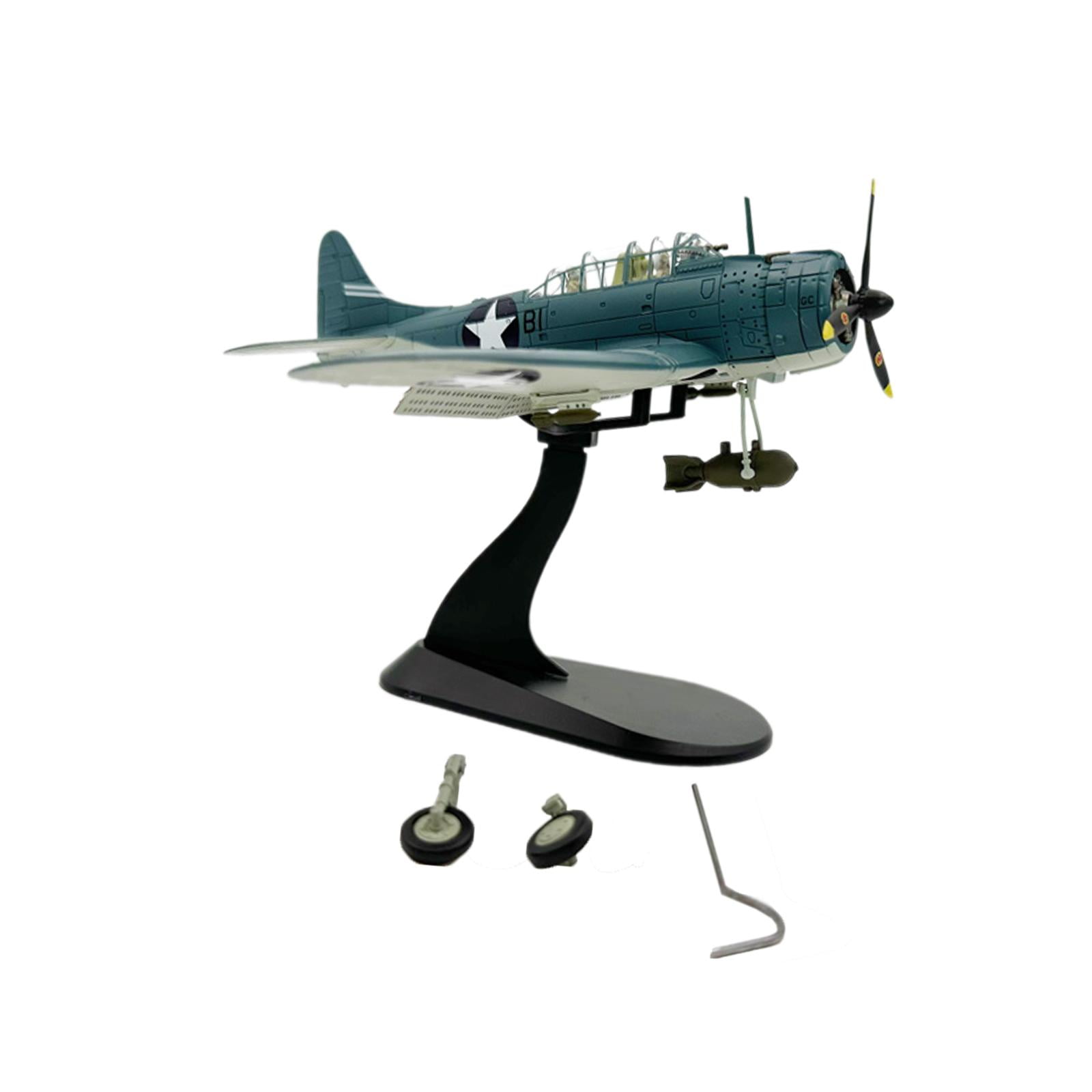 Magideal - Avión Bombardero De Buceo Dauntless Sbd-3 1/72 De Aleación Con Soporte, Modelo De Avión Para Cafeterías, Bar, Estantería Para El Hogar, Mueble De Tv