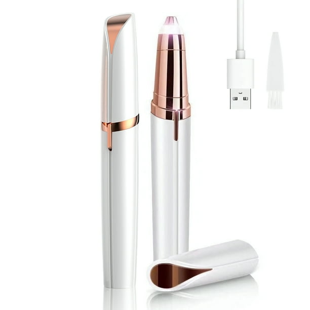 1pc Eyebrow Trimmer, Rechargeable Eyebrow Razor For Women, Painless Eyebrow Hair Remover Tool For Face Nose Hair Removal