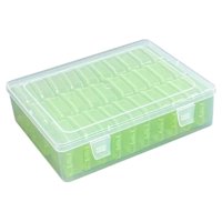 Magideal - Caja De Almacenamiento De Joyería Transparente, Estuche De Almacenamiento De Joyería, 30 Compartimentos, Práctico Con Tapa, Contenedor De Cuentas Para Verde