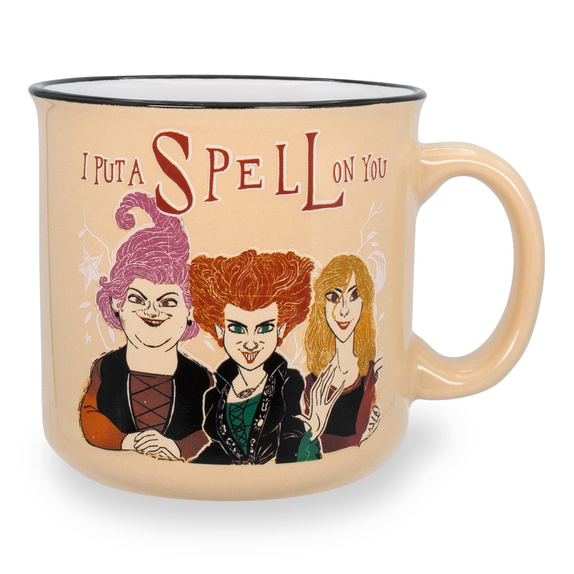 Taza Camper De Cerámica Disney Hocus Pocus Put A Spell On You, 600 Ml