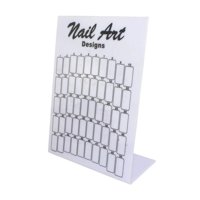 Magideal - -Tablero De Exhibición, Suministros De Salón De Exhibición De Uñas, Diseños, Soporte De Uñas Diy Para El Hogar, Soporte De Exhibición De Arte De Uñas Blanco