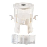 Magideal - Dispensador De Bebidas, Hervidor Frío, Jarra De Agua Giratoria A Prueba De Fugas, Contenedor De Jugo Para Reunión Familiar, Fiesta, Comedor, Tienda, Estilo A