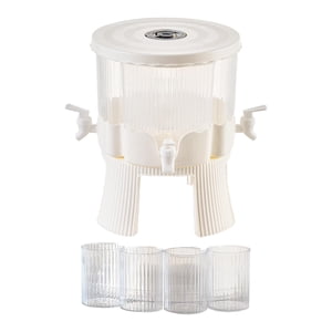 Magideal - Dispensador De Bebidas, Hervidor Frío, Jarra De Agua Giratoria A Prueba De Fugas, Contenedor De Jugo Para Reunión Familiar, Fiesta, Comedor, Tienda, Estilo A