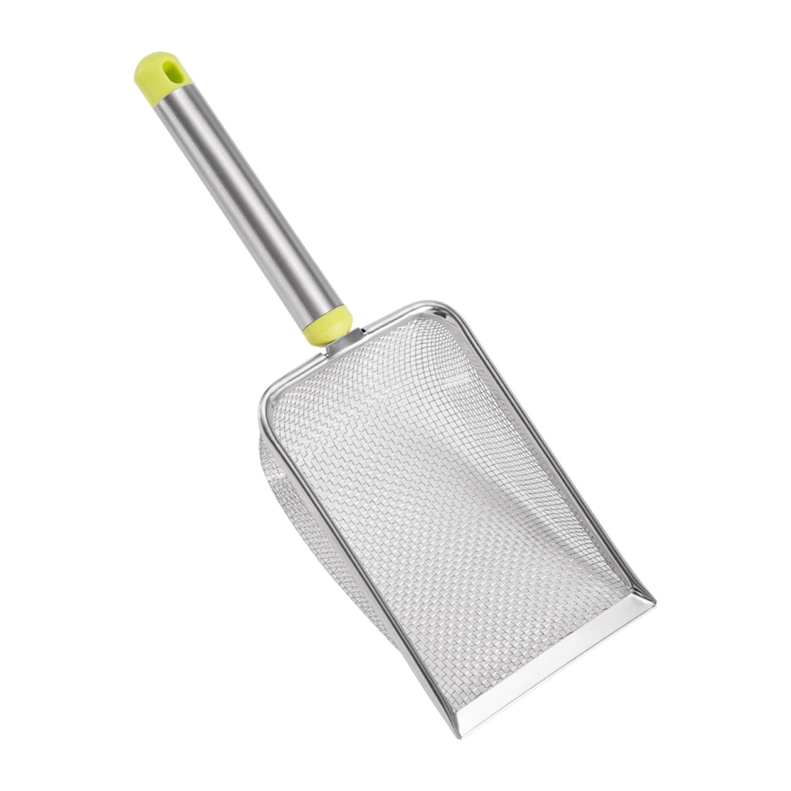 Magideal - Cuchara Para Tamizar Arena Para Gatos, Pala Para Arena, Cuchara Hueca Antiadherente De Metal, Pala Para Limpieza De Mascotas Duradera, Pala Para Arena Malla 2.8x2.8mm