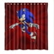 thumbnail image 1 of Cortina de ducha Sonic the Hedgehog, juego de cortina de baño con ganchos, tamaño 66 x 72 pulgadas, 1 of 3