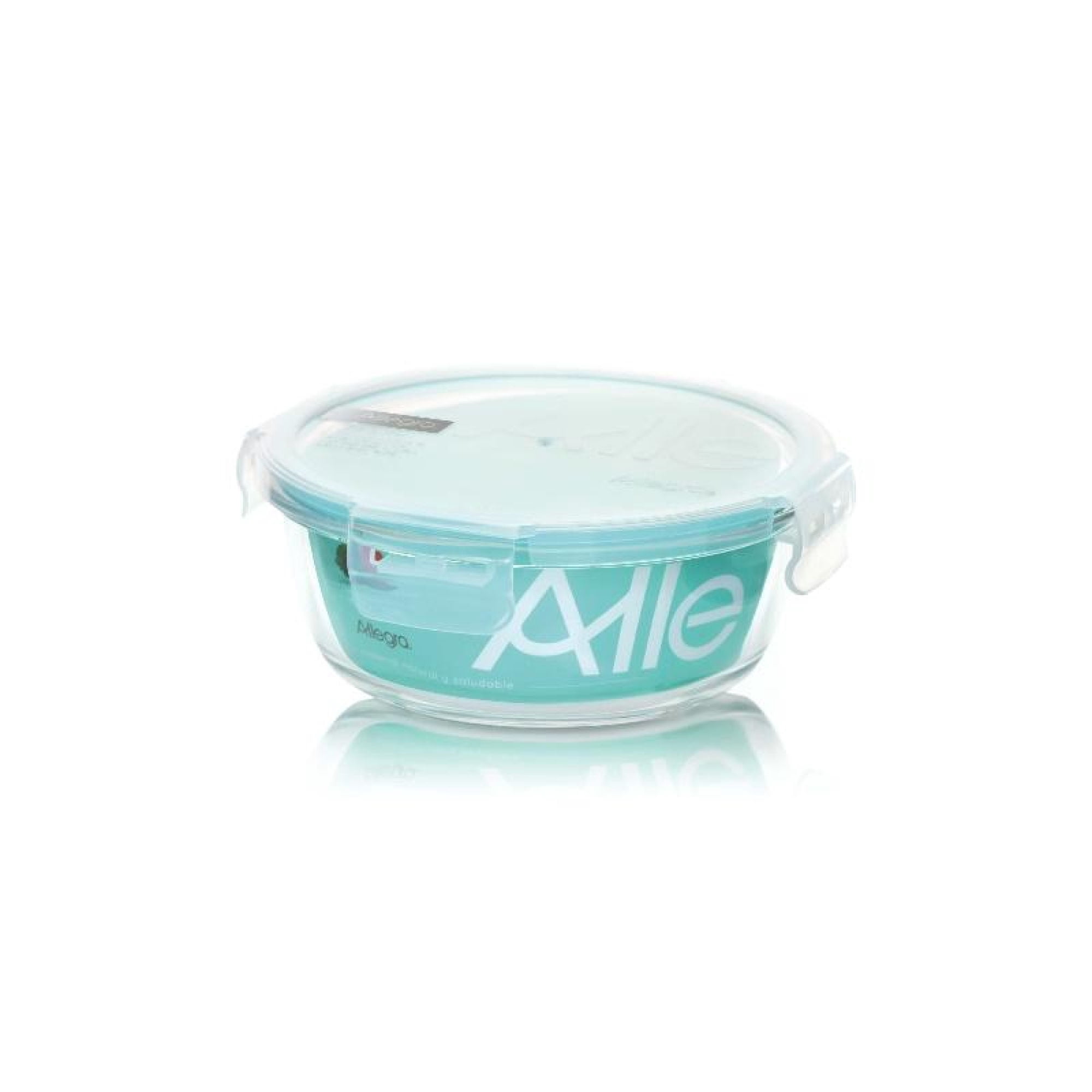 Hermético Vidrio Redondo 370ml 1 Pieza Transparente 1 Un. Allegra