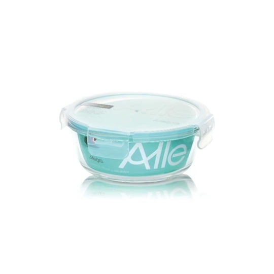 Hermético Vidrio Redondo 370ml 1 Pieza Transparente 1 Un. Allegra