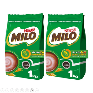 Pack X 2 Bolsas Saborizante Para Leche Milo® Activ-Go® 1000G