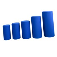 Bothyi - 5 Piezas Fundas De Plinto Cilíndricas Elásticas Simples Para Cumpleaños Bodas Vacaciones Azul