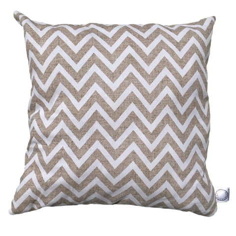 Elizabeth Peper - Funda Cojin Decorativo Diseño Zigzag Crema Y Blanco 45X45