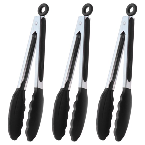Pinzas HINMAY con puntas de silicona de 23 cm, juego de 3