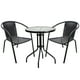 thumbnail image 1 of Set terraza Maceio 2 sillas + Mesa vidrio 70x60 cm Negro, 1 of 6